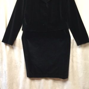 Black velvet 2 piece suit